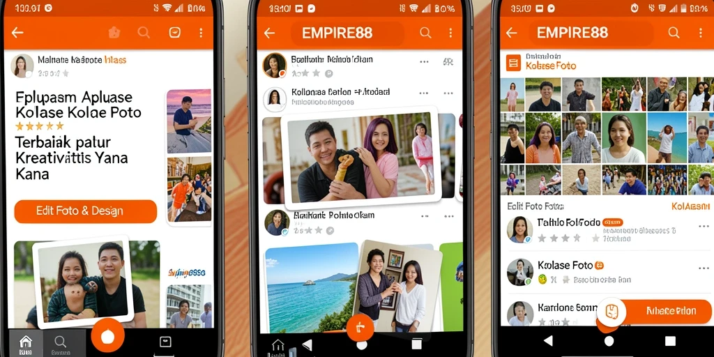 Tampilan antarmuka sederhana EMPIRE88 untuk kolase foto yang menarik.