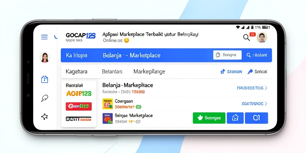Tampilan antarmuka utama GOCAP123 yang mudah digunakan untuk berbelanja online.
