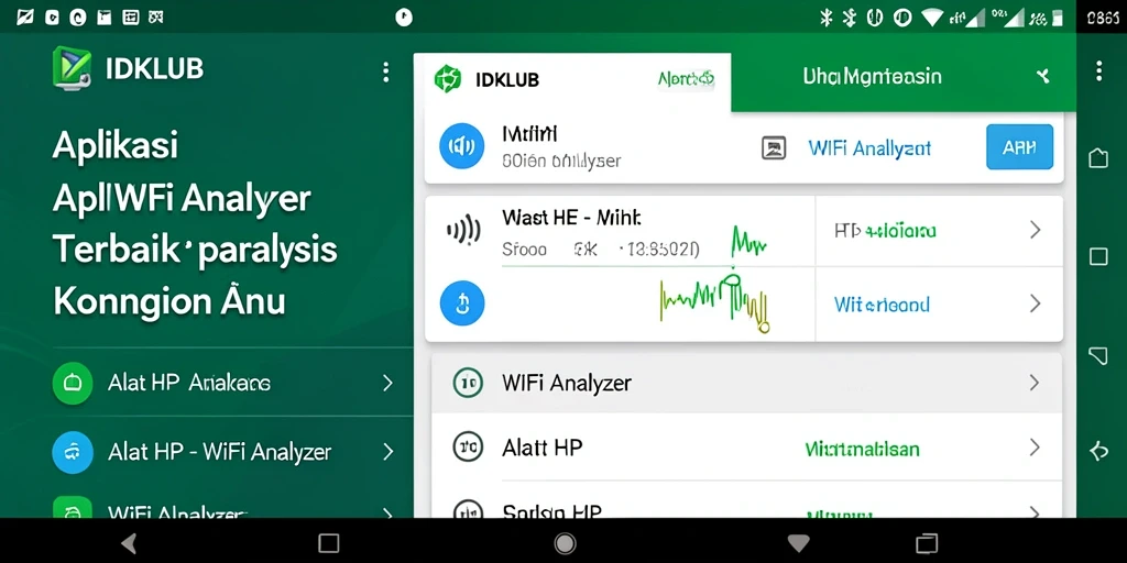 Screenshot utama menampilkan antarmuka analisis jaringan WiFi IDKLUB.