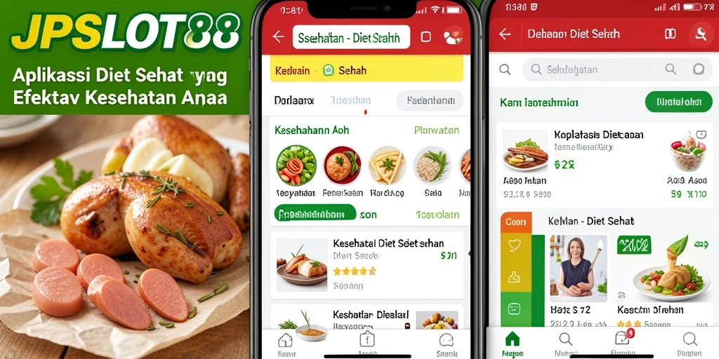 Antarmuka utama aplikasi JPSLOT88 untuk Diet Sehat