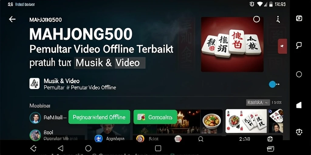 Tampilan antarmuka MAHJONG500 yang sederhana dan menarik.