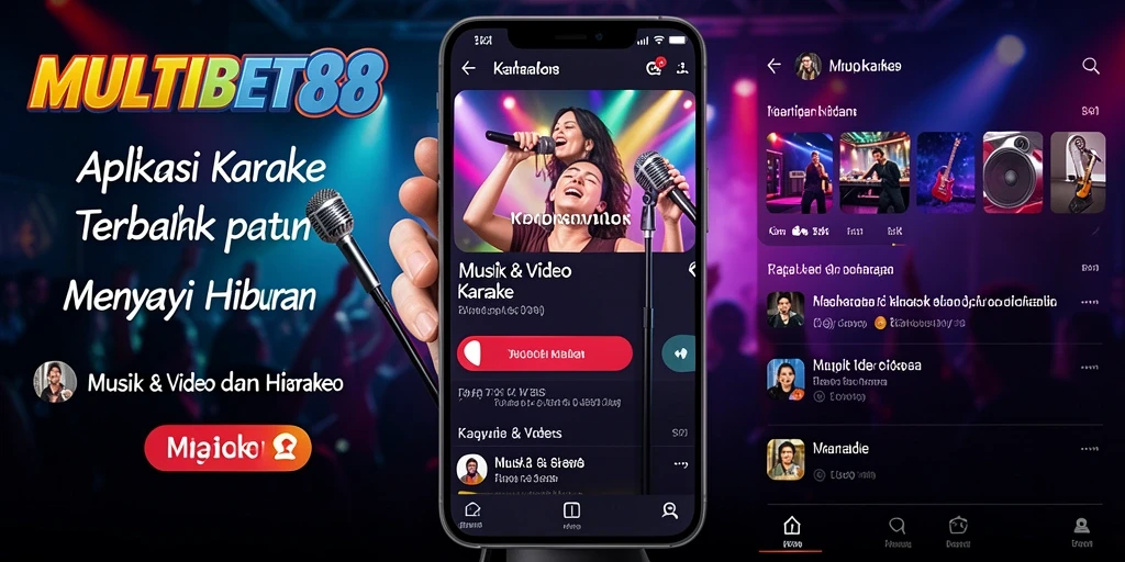 Antarmuka menarik dan mudah digunakan untuk karaoke.