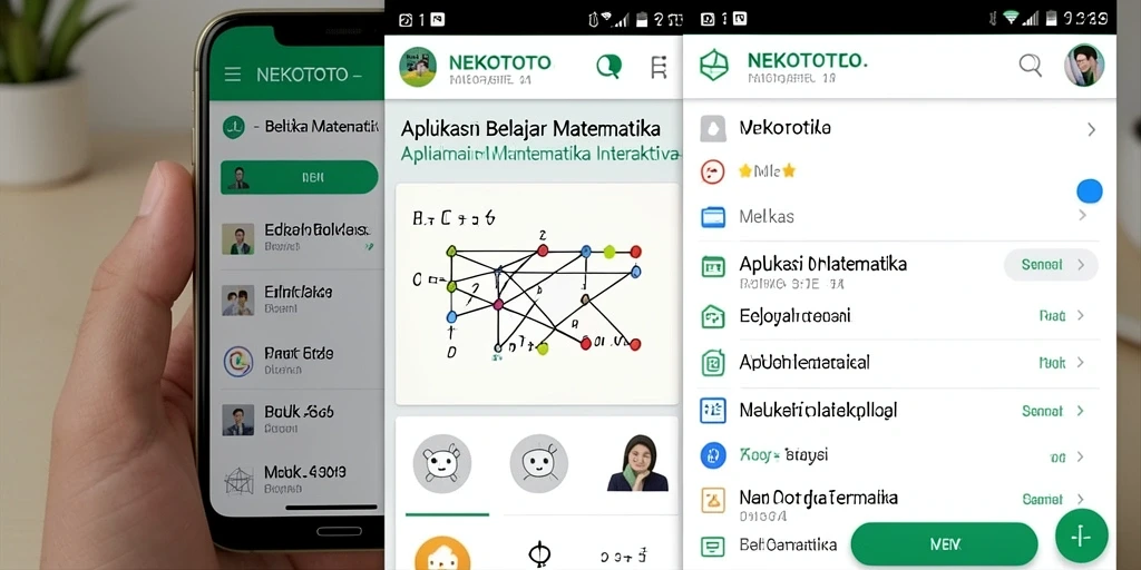Antarmuka intuitif NEKOTOTO untuk Belajar Matematika.