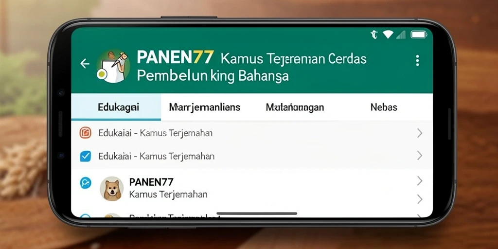 Tampilan antarmuka aplikasi PANEN77 yang sederhana dan fungsional.