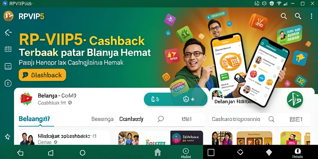 Antarmuka RPVIP5 yang menunjukkan penawaran cashback menarik.