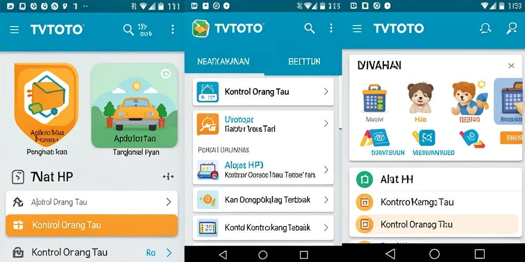 Antarmuka TVTOTO yang sederhana dan mudah digunakan untuk kontrol orang tua.