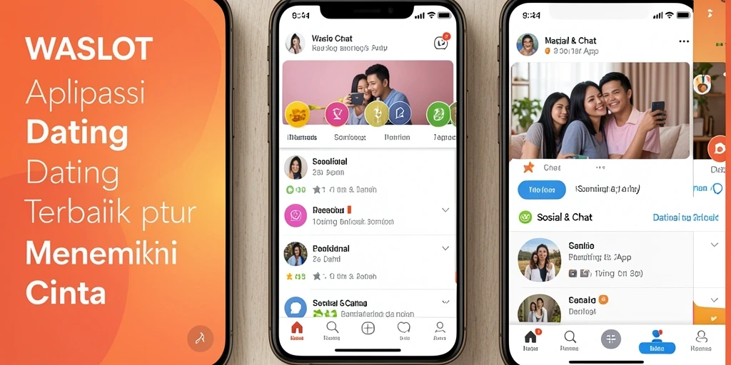 Antarmuka aplikasi Dating App WASLOT yang modern dan intuitif.