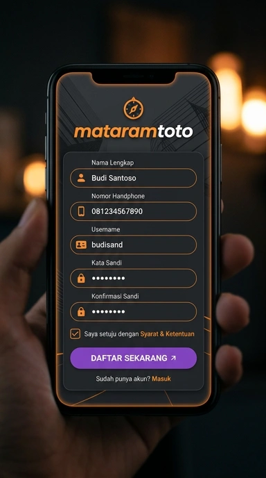 Panduan Registrasi Akun Mataramtoto untuk Pengguna Android